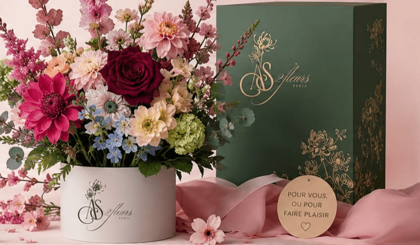 Bouquet et coffret cadeau AS2Fleurs