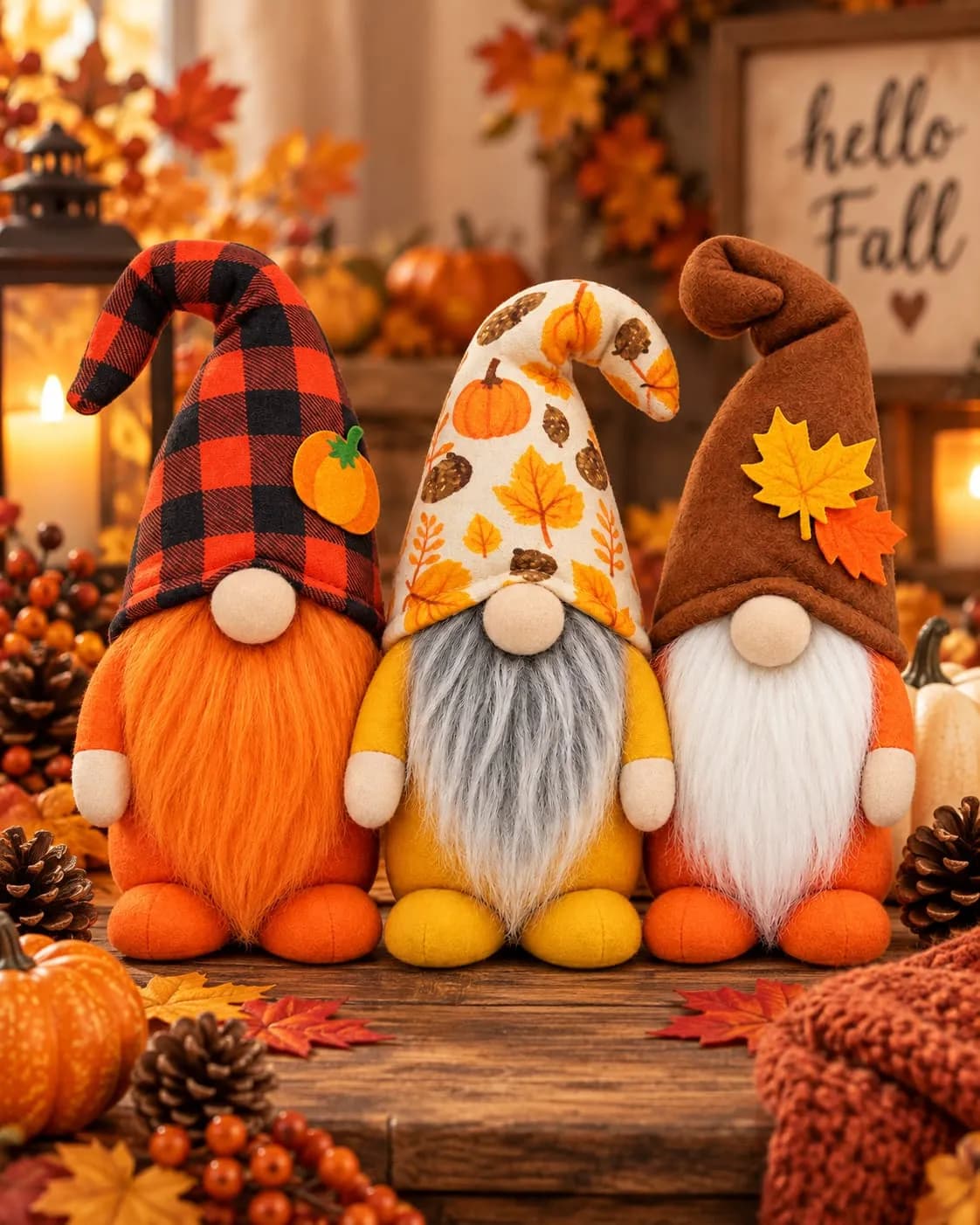 Photo de Peluches Gnomes d’Automne
